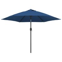 The Living Store Parasol Blauw 300 x 248 cm - LED-verlichting en UV-bescherming - thumbnail