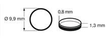 fleischmann 648006 Traction tyre set H0. Outer diameter 9,9 mm