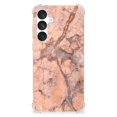 Samsung Galaxy A55 Anti-Shock Hoesje Marmer Oranje Samsung Galaxy A55 Anti-Shock Hoesje Marmer Oranje