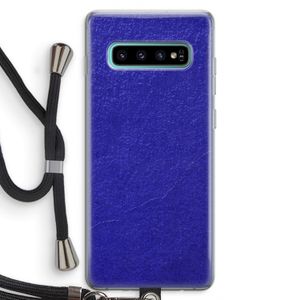 Majorelle Blue: Samsung Galaxy S10 Plus Transparant Hoesje met koord
