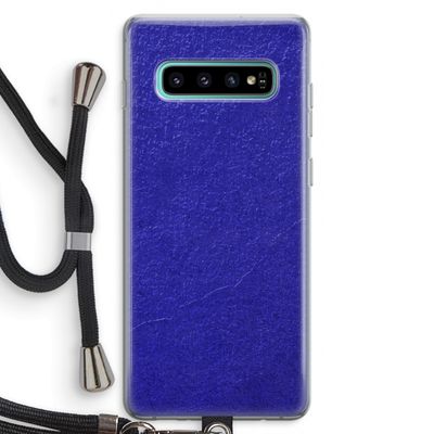 Majorelle Blue: Samsung Galaxy S10 Plus Transparant Hoesje met koord