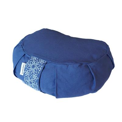 Halvemaan meditatiekussen - Denimblauw
