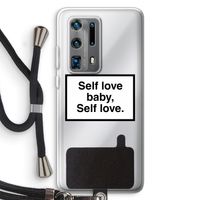 Self love: Huawei P40 Pro Plus Transparant Hoesje met koord