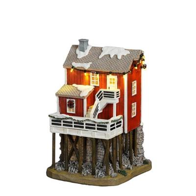 House on stilts battery operated l14,5xb13,5xh22cm - Luville