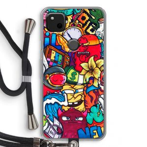 No Rules: Pixel 4a Transparant Hoesje met koord