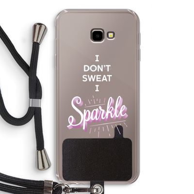 Sparkle quote: Samsung Galaxy J4 Plus Transparant Hoesje met koord