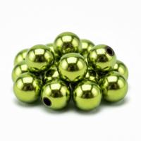 Glans deco kralen - Acryl - Sieraden maken - groen - 360x stuks - Dia 10 mm - reigkralen