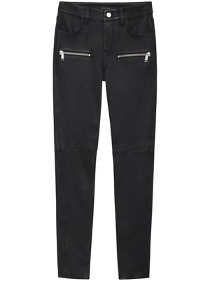 ANINE BING pantalon en cuir Remy à coupe skinny - Noir
