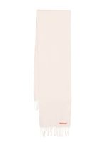 Acne Studios écharpe en laine à patch logo - Blanc Acne Studios écharpe en laine à patch logo - Blanc