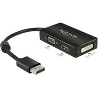 Delock 62656 Adapter DisplayPort 1.1 male > VGA / HDMI / DVI female Passief zwart