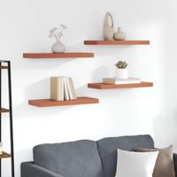 Wandplank Wandgemonteerd 4 pcs Rood 50 x 23 x 4 cm Bewerkt hout