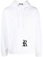 Raf Simons hoodie imprimé à patch logo - Blanc