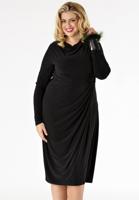 Yoek Jurk drape | Zwart | Maat S