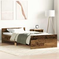 Bedframe zonder matras bewerkt 90x200 cm bewerkt hout oud