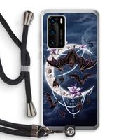 Vleermuizen Maan: Huawei P40 Transparant Hoesje met koord