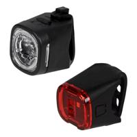 LED fietslamp set - rood / wit - USB oplaadbaar - waterbestendig