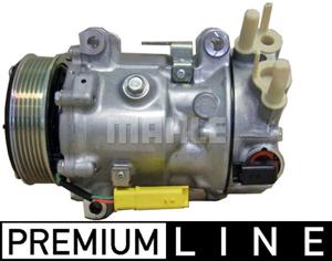 Compressor, airconditioning BEHR HELLA SERVICE *** PREMIUM LINE *** MAHLE, Spanning (Volt)12V, u.a. für Citroën, Peugeot, DS