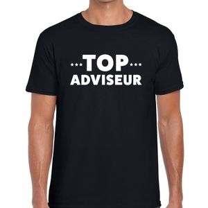 Top adviseur beurs/evenementen t-shirt zwart heren