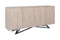 Dressoir METROPOLITAN 170cm 3D mangohout white wash finish - 45881