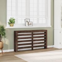Radiatorombouw 149x20x82 cm bewerkt hout bruin eikenkleurig Radiatorombouw 149x20x82 cm bewerkt hout bruin eikenkleurig