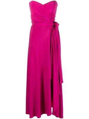 Federica Tosi robe-bustier évasée à fermeture nouée - Rose