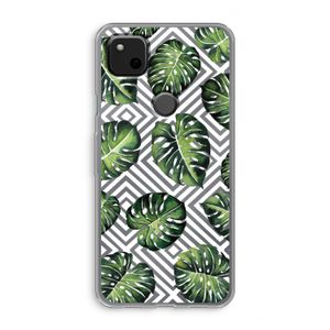 Geometrische jungle: Google Pixel 4a Transparant Hoesje