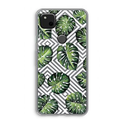 Geometrische jungle: Google Pixel 4a Transparant Hoesje
