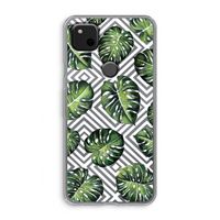 Geometrische jungle: Google Pixel 4a Transparant Hoesje Geometrische jungle: Google Pixel 4a Transparant Hoesje