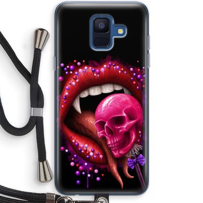 Dodelijk zoet: Samsung Galaxy A6 (2018) Transparant Hoesje met koord