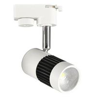LED Railverlichting - Track Spot - 13W 1 Fase - Rond - Natuurlijk Wit 4200K - Mat Zwart/Wit Aluminium