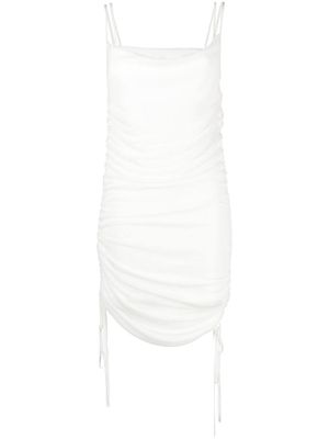 Dion Lee robe courte drapée à effet de transparence - Blanc