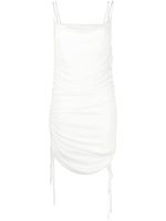 Dion Lee robe courte drapée à effet de transparence - Blanc