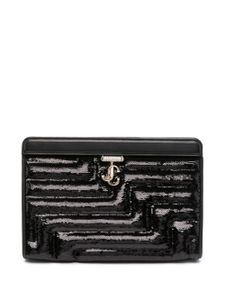 Jimmy Choo pochette Avenue à sequins - Noir