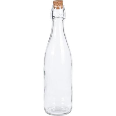 Excellent Houseware Fles glas met kurk 500ml transparant
