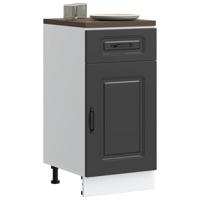 Keuken onderkast Kalmar bewerkt hout zwart
