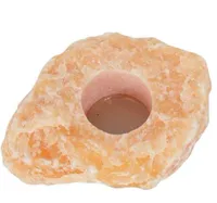 Waxinelichthouder Edelsteen Calciet Oranje (ca. 10 cm)