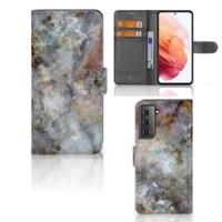 Samsung Galaxy S21 | Bookcase | Marmer Grijs