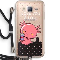 Love You A Lotl: Samsung Galaxy J3 (2016) Transparant Hoesje met koord