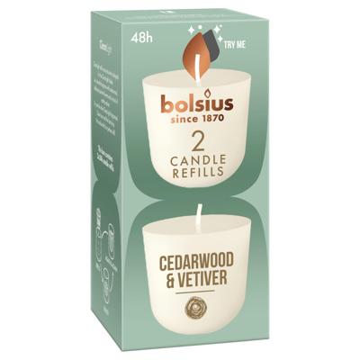 Bolsius Navulling Clean Light pack 2 Cedarwood & Vetiver Bolsius Navulling Clean Light pack 2 Cedarwood & Vetiver