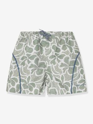 Zwemshort met print voor jongens MATMAKI MINI A TURE groen, bedrukt