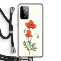 Red poppy: Samsung Galaxy A72 5G Transparant Hoesje met koord