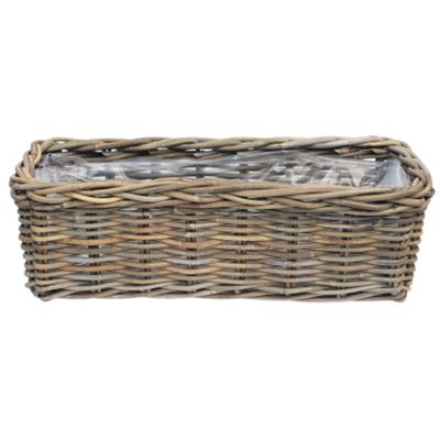 VD Leeden Opbergmand Klassiek - bruin - rechthoek?- 60 x 23 x 20 cm - rotan - gevlochten riet