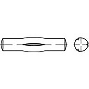 TOOLCRAFT TO-6865872 Geleidepen met middenkerf Staal 25 stuk(s)