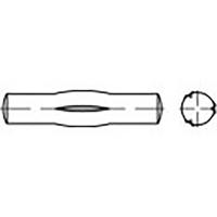 TOOLCRAFT TO-6865872 Geleidepen met middenkerf Staal 25 stuk(s)