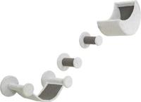 TRIXIE KATTEN KLIMSET VOOR AAN DE MUUR 4 KLIMPLEKKEN WIT / GRIJS