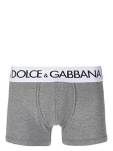 Dolce & Gabbana boxer à taille à logo - Gris