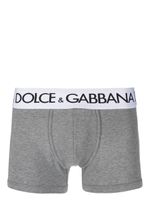 Dolce & Gabbana boxer à taille à logo - Gris