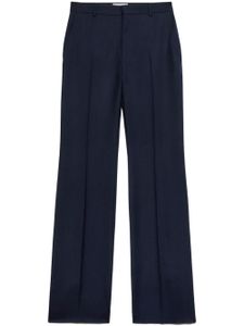 AMI Paris pantalon en laine vierge à coupe fuselée - Bleu