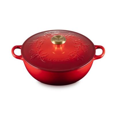 LE CREUSET - Holly Collection - Braadpan Marmite 26cm Kersenrood