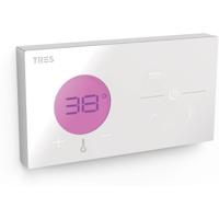 Regendouche set Tres Shower Technology | Inbouw | Thermostaatkraan | 3-weg | Vierkant | Wit mat